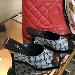 Timeless Gucci GG Sandal/Wedge